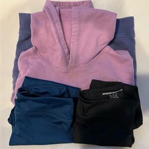 Girls sweater & 2 yoga pants set
